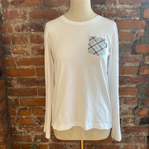 Vineyard Vines White Pocket Long Sleeve